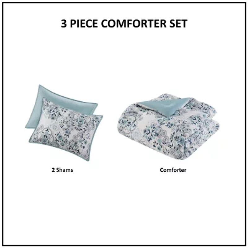 Madison Park Joyce 3-pc. Midweight Comforter Set