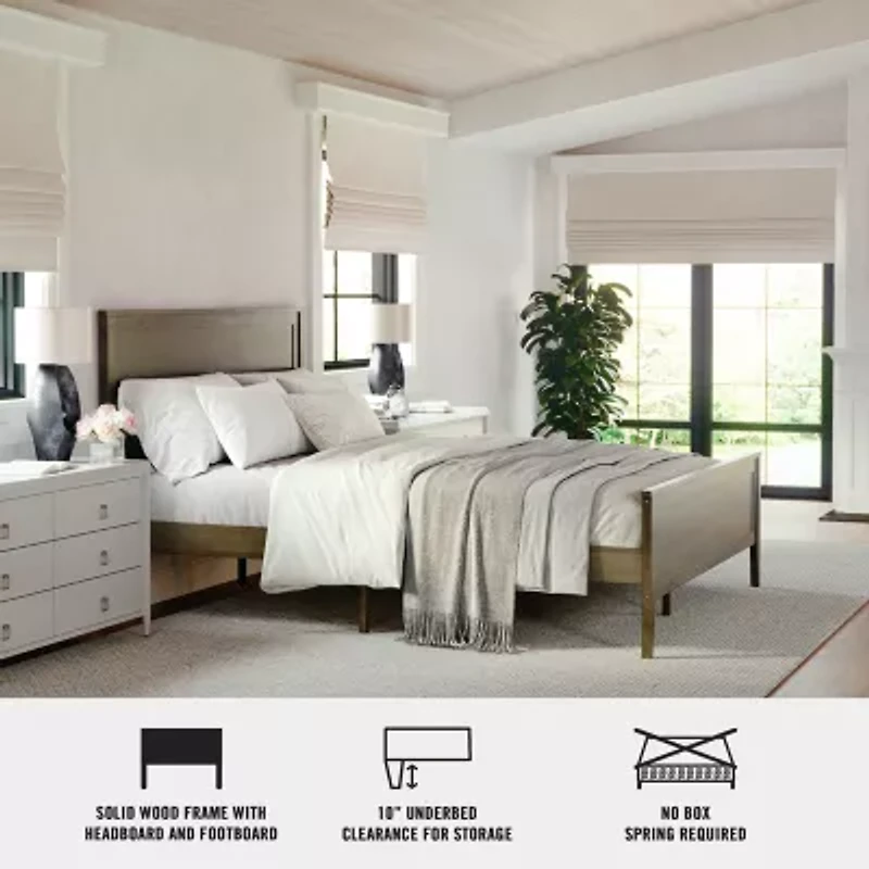 Martha Stewart Corbin Wooden Platform Bed
