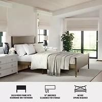 Martha Stewart Corbin Wooden Platform Bed