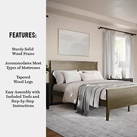 Martha Stewart Corbin Wooden Platform Bed