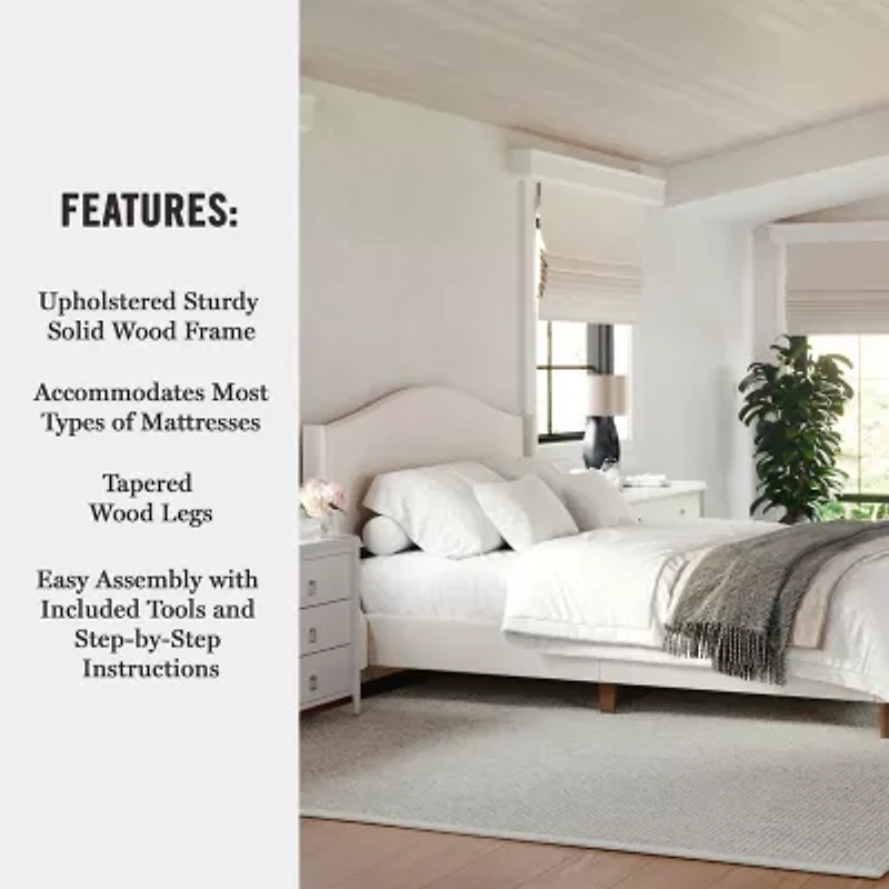 Martha Stewart Amelia Upholstered Platform Bed