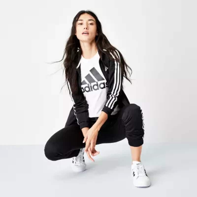 adidas Womens Tapered Mid Rise Sweatpant