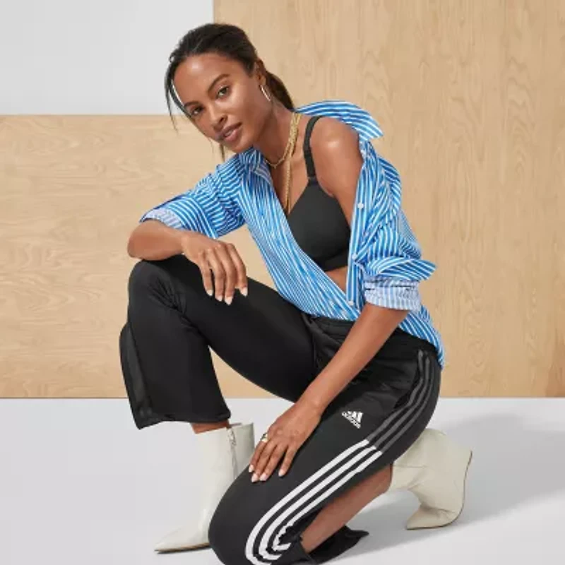 adidas Womens Tapered Mid Rise Sweatpant