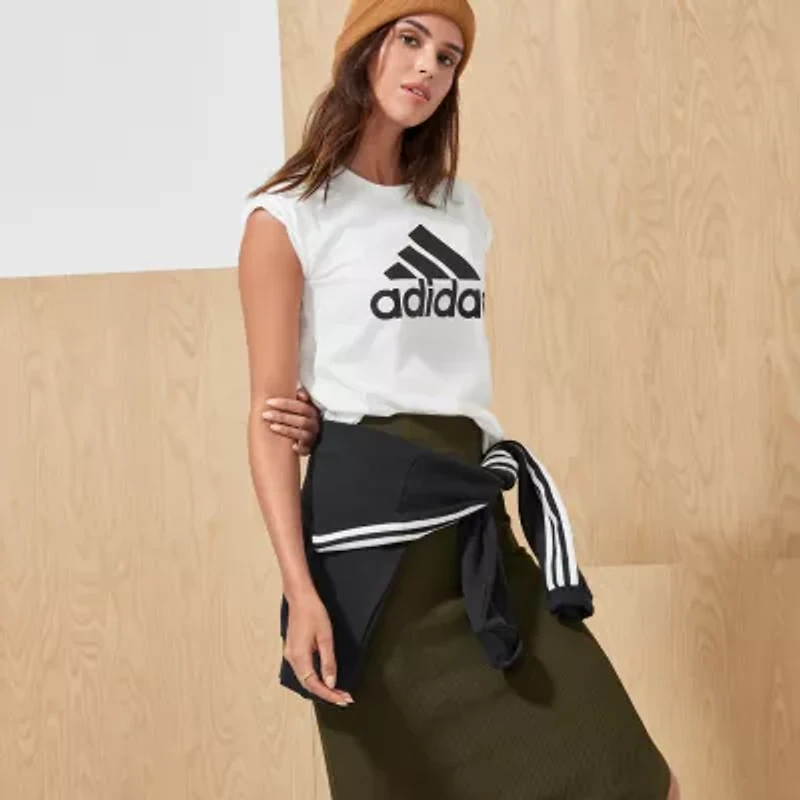 adidas Womens V Neck Long Sleeve Sweatshirt
