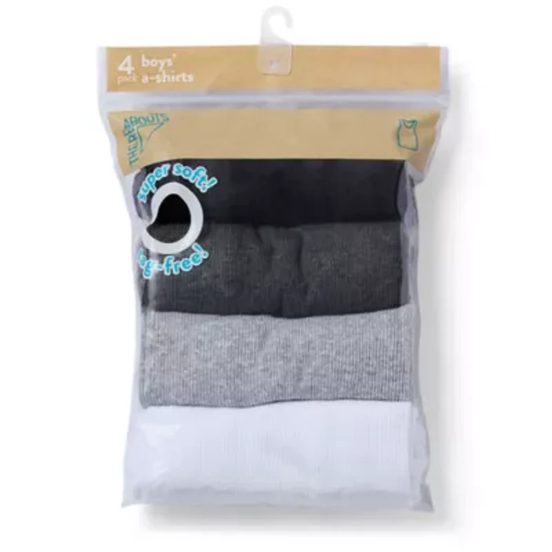 Thereabouts Little & Big Kid Boys Crew Neck Sleeveless 4 Pack Tank