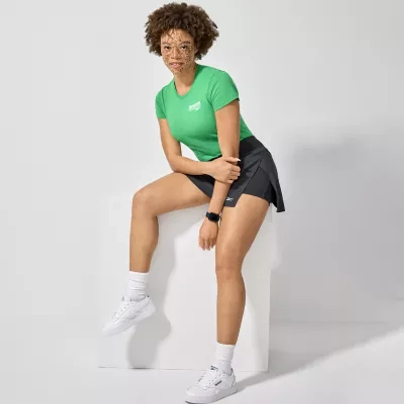 Reebok Womens Crew Neck Short Sleeve Active T-Shirt