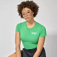 Reebok Womens Crew Neck Short Sleeve Active T-Shirt