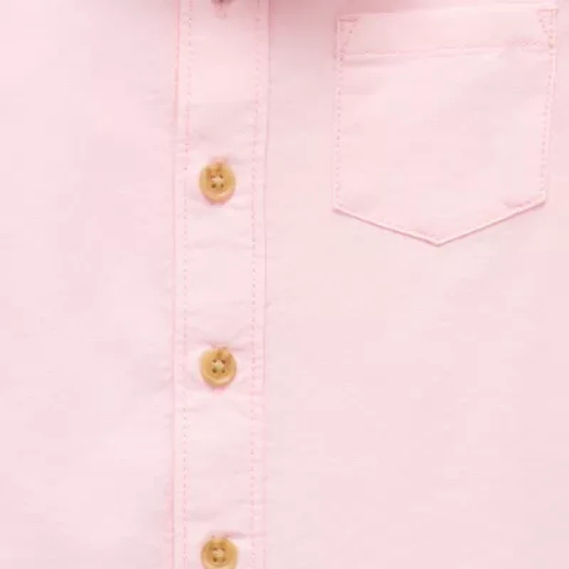 Okie Dokie Toddler & Little Boys Short Sleeve Regular Fit Button-Down Shirt