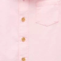 Okie Dokie Toddler & Little Boys Short Sleeve Regular Fit Button-Down Shirt