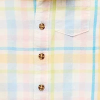 Okie Dokie Toddler & Little Boys Short Sleeve Regular Fit Button-Down Shirt