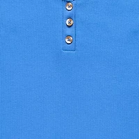 Thereabouts Little & Big Kid Girls Henley Neck Short Sleeve T-Shirt
