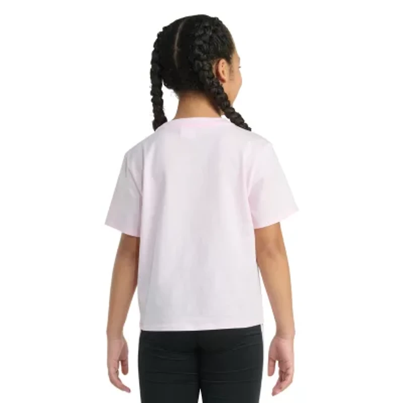adidas Big Kid Girls Crew Neck Short Sleeve Regular Fit Graphic T-Shirt