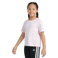 adidas Big Kid Girls Crew Neck Short Sleeve Regular Fit Graphic T-Shirt
