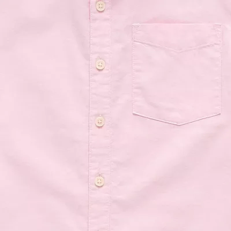 Thereabouts Little & Big Kid Boys Short Sleeve Regular Fit Button-Down Shirt