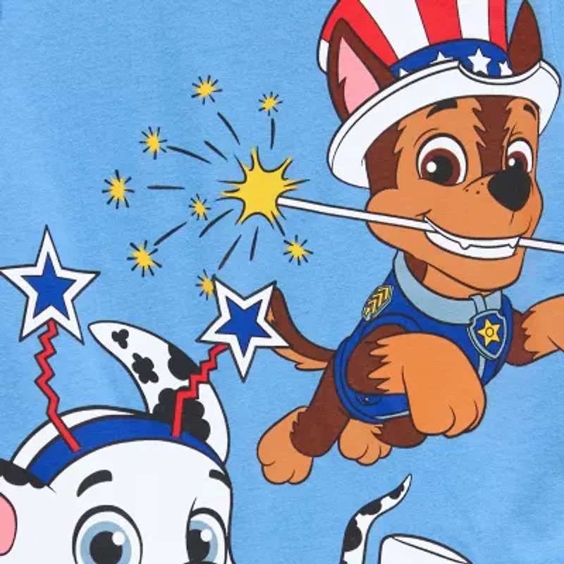 Toddler Boys Crew Neck Short Sleeve Regular Fit Paw Patrol Graphic T-Shirt