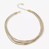 Worthington Gold Tone Womens 9 / Inch Collar Necklace