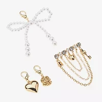 Bijoux Bar Gold Tone Heart Valentines Day Shoe Charm
