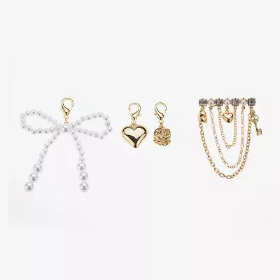 Bijoux Bar Gold Tone Heart Valentines Day Shoe Charm
