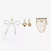 Bijoux Bar Gold Tone Heart Valentines Day Shoe Charm