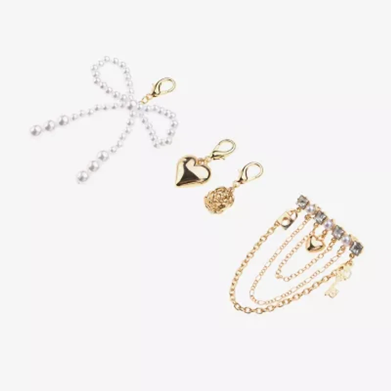 Bijoux Bar Gold Tone Heart Valentines Day Shoe Charm
