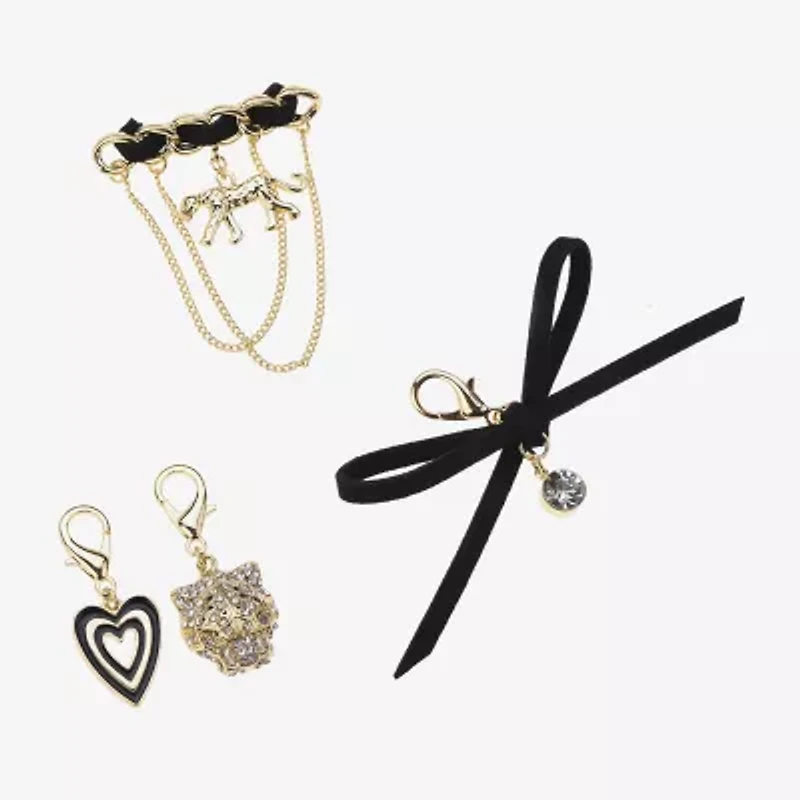 Bijoux Bar Gold Tone Heart Halloween Shoe Charm