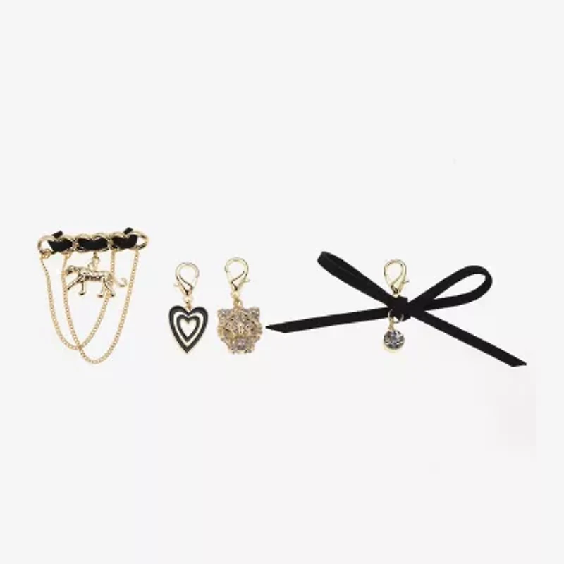 Bijoux Bar Gold Tone Heart Halloween Shoe Charm