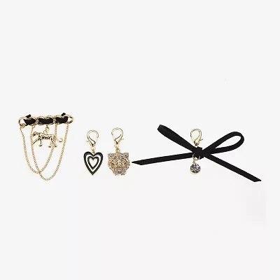 Bijoux Bar Gold Tone Heart Halloween Shoe Charm