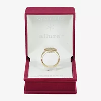 Sparkle Allure Womens Cubic Zirconia 14K Gold Over Brass Heart Cocktail Ring