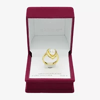 Sparkle Allure Womens Cubic Zirconia 14K Gold Over Brass Pear Cocktail Ring