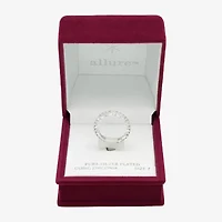 Sparkle Allure Womens 3.5MM Cubic Zirconia Pure Silver Over Brass Marquise Eternity Band
