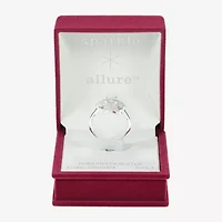 Sparkle Allure Womens Cubic Zirconia Pure Silver Over Brass Cushion Cocktail Ring