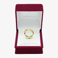 Sparkle Allure Womens 4MM Cubic Zirconia 14K Gold Over Brass Star Band