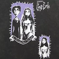 Tim Burton'S Corpse Bride Womens Crew Neck Short Sleeve Oversized Juniors Graphic T-Shirt
