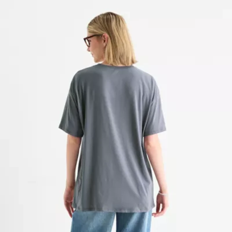 Grayson Threads, The Label NASA Oversized Tee Womens Juniors Crew Neck Short Sleeve Graphic T-Shirt
