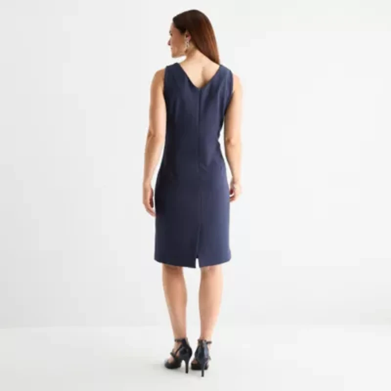 Maya Brooke Womens Windowpane Jacket Dress