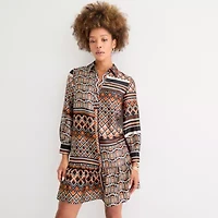 52seven Womens Long Sleeve Geometric Shift Dress