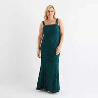 Maya Brooke Womens 3/4 Sleeve Evening Gown Plus