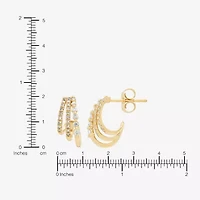 Limited Quantities! Womens 1/4 CT. T.W. Natural White Diamond 14K Gold 13mm Hoop Earrings