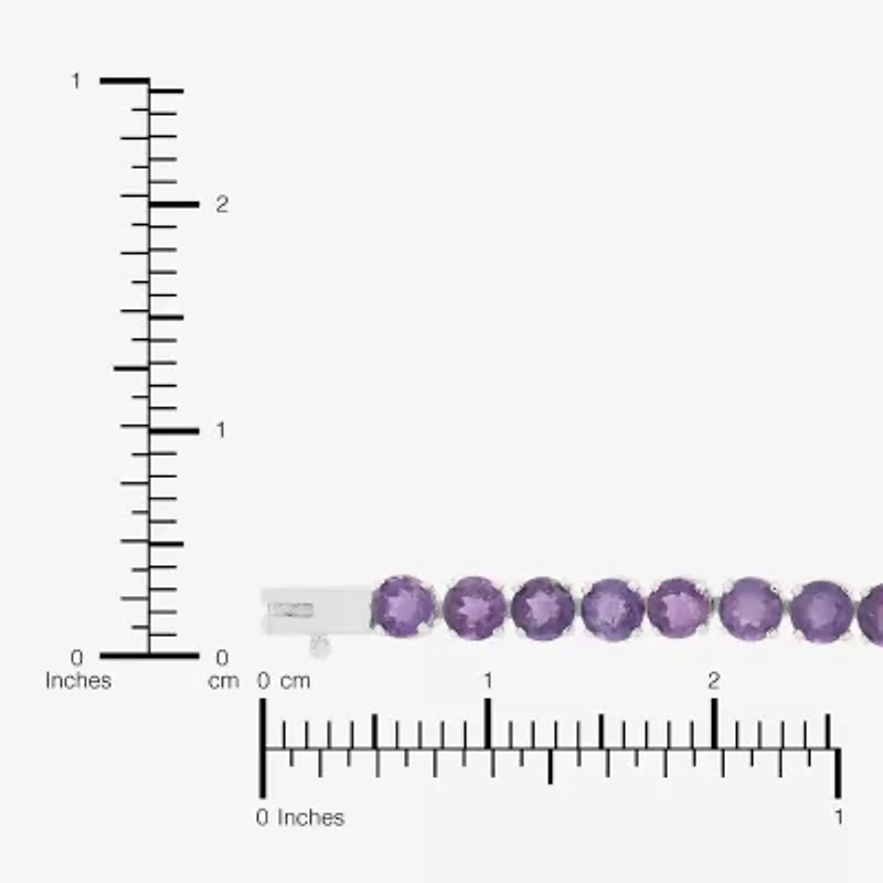 Limited Quantities! Womens Genuine Purple Amethyst 14K White Gold 7 Inch Tennis Bracelet