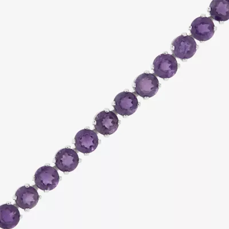 Limited Quantities! Womens Genuine Purple Amethyst 14K White Gold 7 Inch Tennis Bracelet