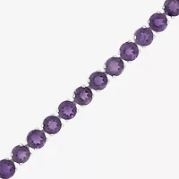 Limited Quantities! Womens Genuine Purple Amethyst 14K White Gold 7 Inch Tennis Bracelet