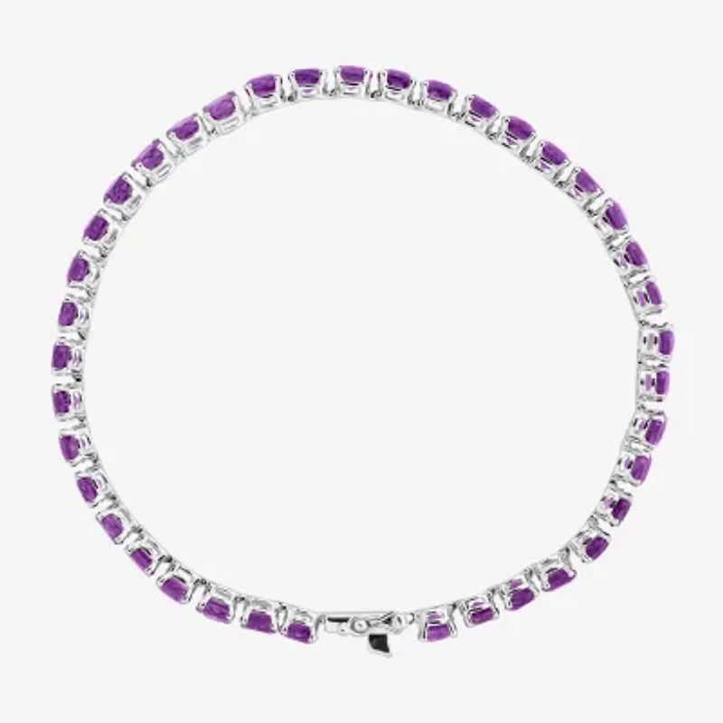 Limited Quantities! Womens Genuine Purple Amethyst 14K White Gold 7 Inch Tennis Bracelet