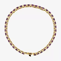 Limited Quantities! Womens Genuine Purple Amethyst 14K Gold 7 Inch Tennis Bracelet