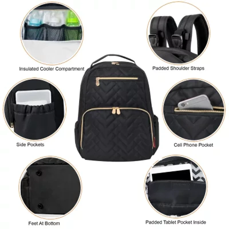 Fisher-Price Adjustable Straps Cell Phone Pocket Diaper Bag