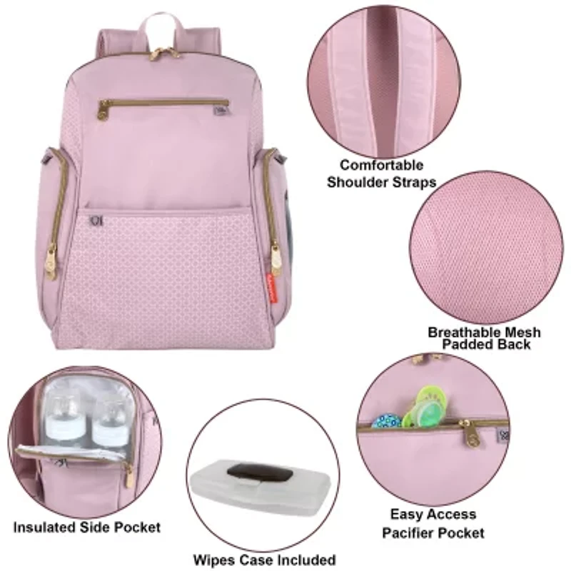 Fisher-Price Adjustable Straps Cell Phone Pocket Diaper Bag