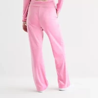Juicy By Couture Womens Juniors Flare Mid Rise Track Pant