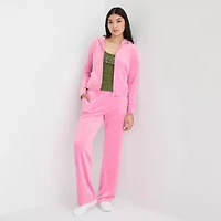 Juicy By Couture Womens Juniors Flare Mid Rise Track Pant