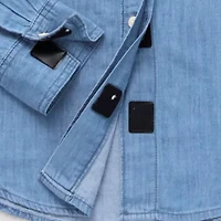 St. John's Bay Womens Easy-on + Easy-off Hidden Access Opening Cuffed Long Sleeve Regular Fit Button-Down Shirt