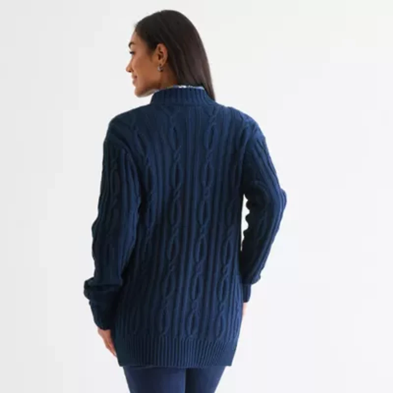 St. John's Bay Womens Long Sleeve Cardigan