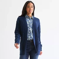 St. John's Bay Womens Long Sleeve Cardigan
